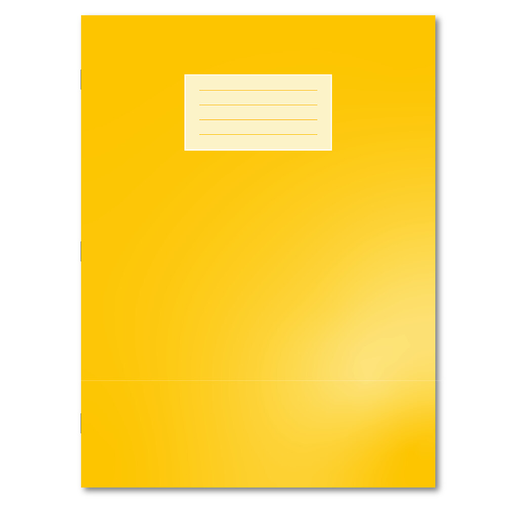 Exercise Book Oxford A4+ 80 Page 80G 10mm Squared and Margin Yellow