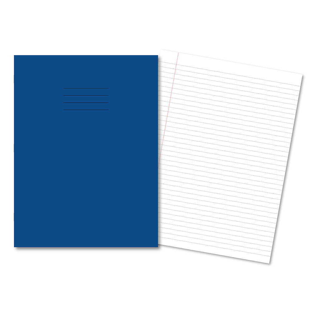 Exercise Book A4+ 80 Pages 75G 8mm Ruled and Margin Dark Blue