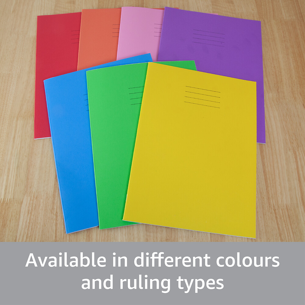 Exercise Book A4+ 48 Page 75G 8mm Ruled and Margin Yellow
