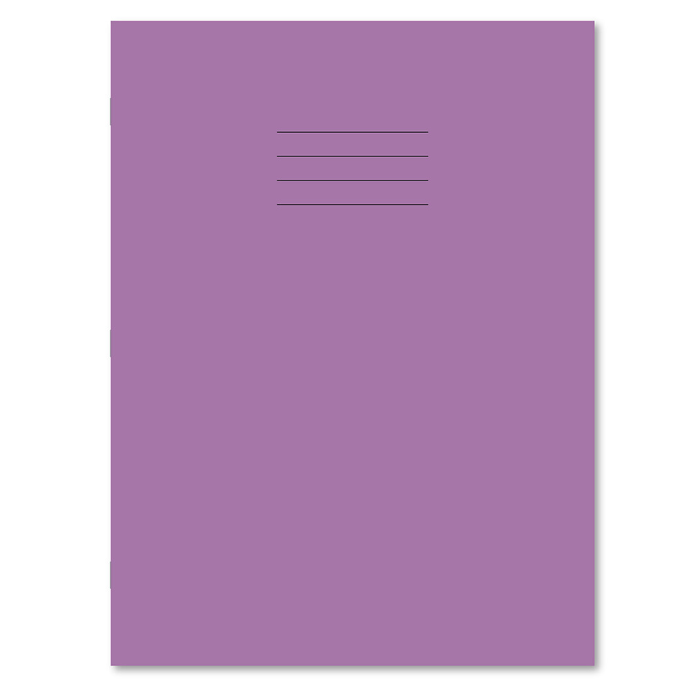 Exercise Book A4+ 80 Page 75G 10mm Squared Purple