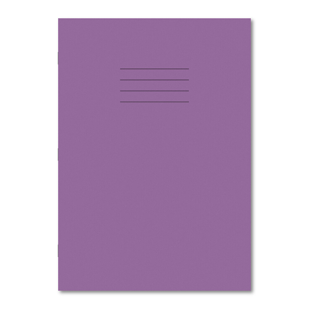 Exercise Book A4 80 Page 75G 7mm Squared Purple