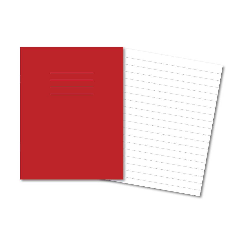 Exercise Book 229x178 48 Page 75G 12mm Ruled Red