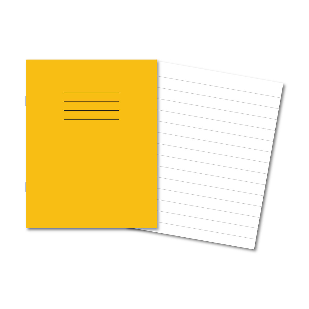 Exercise Book 229 x 178 48 Page 75G 15mm Ruled Yellow