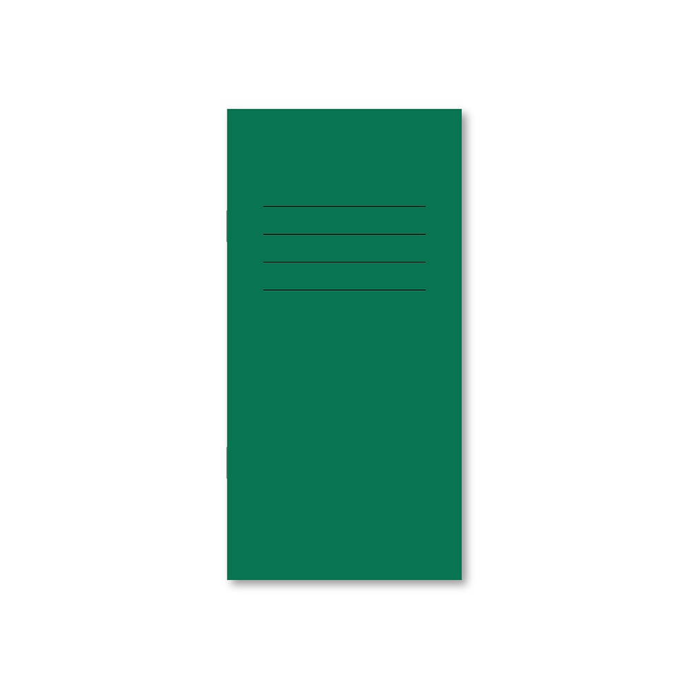 Vocabulary Book 48 Page 75G 8mm Feint With Centre Margin Dark Green