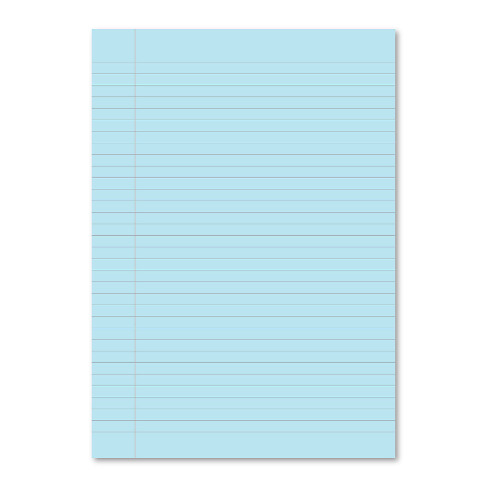 Exercise Book A4 80 Page Blue 8mm Ruled and Margin Yellow