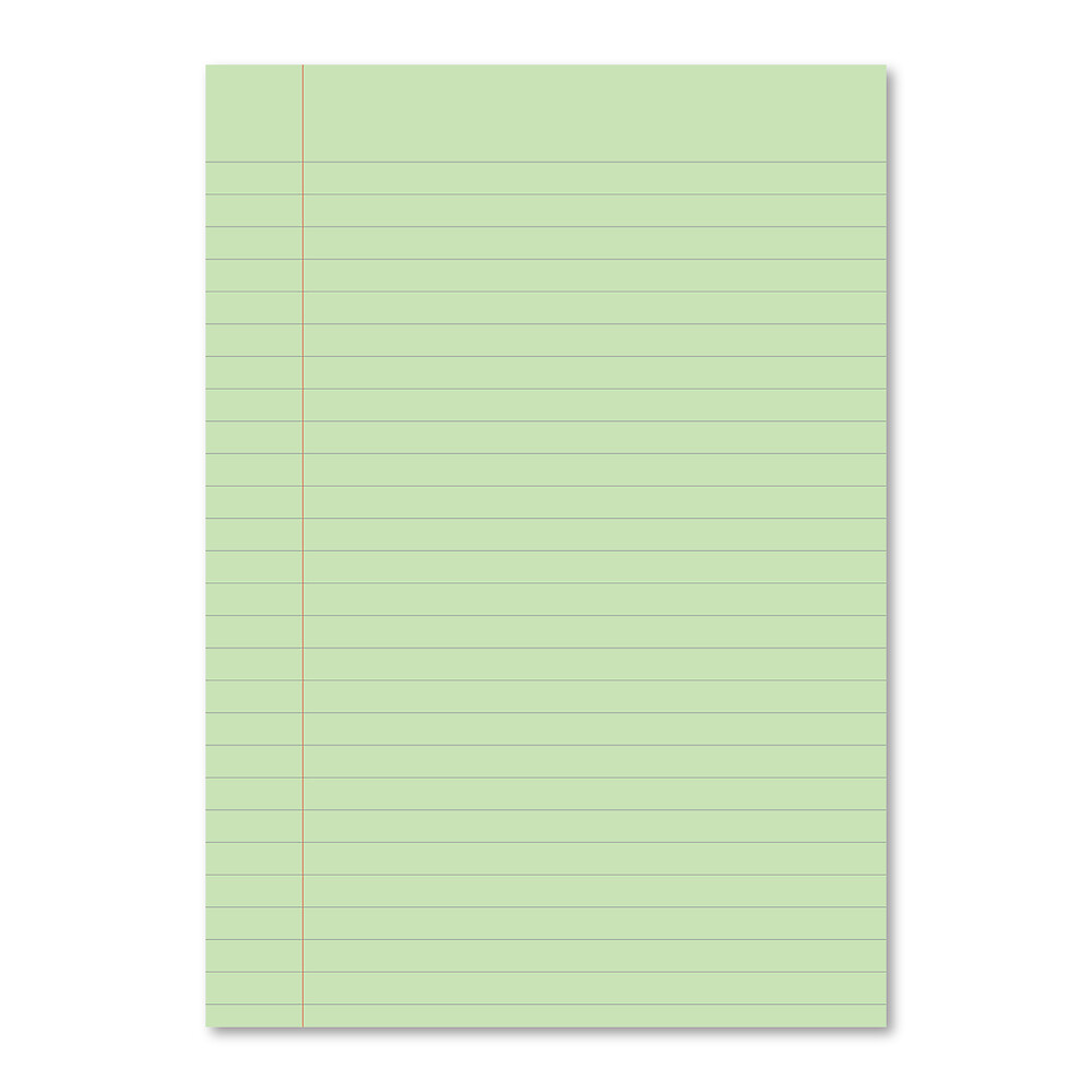 Exercise Book A4 80 Page Green 10mm Ruled and Margin Dark Green
