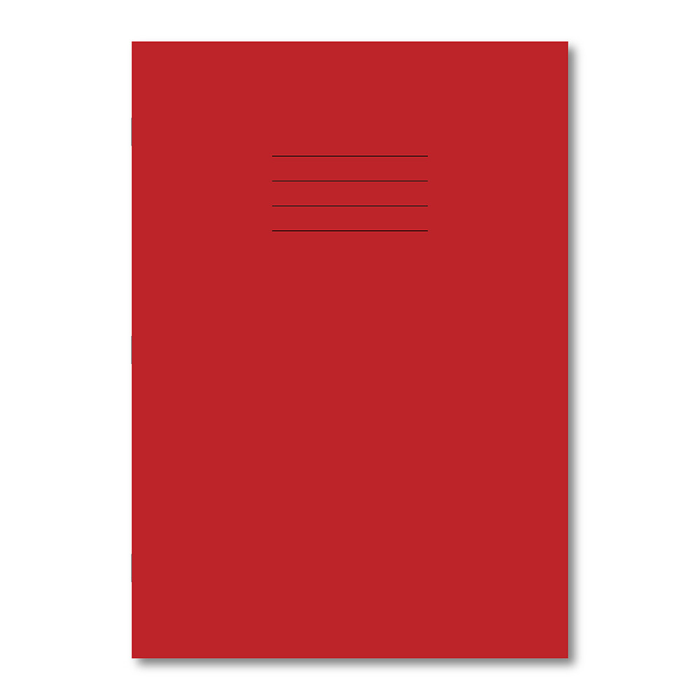 Exercise Book A4 80P Yellow 8mm ruled and margin Red