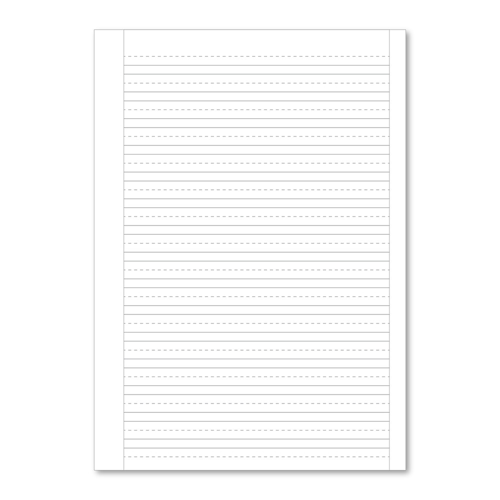 Handwriting Book 6mm Spacing With Dotted Lines A4 80 Page Red